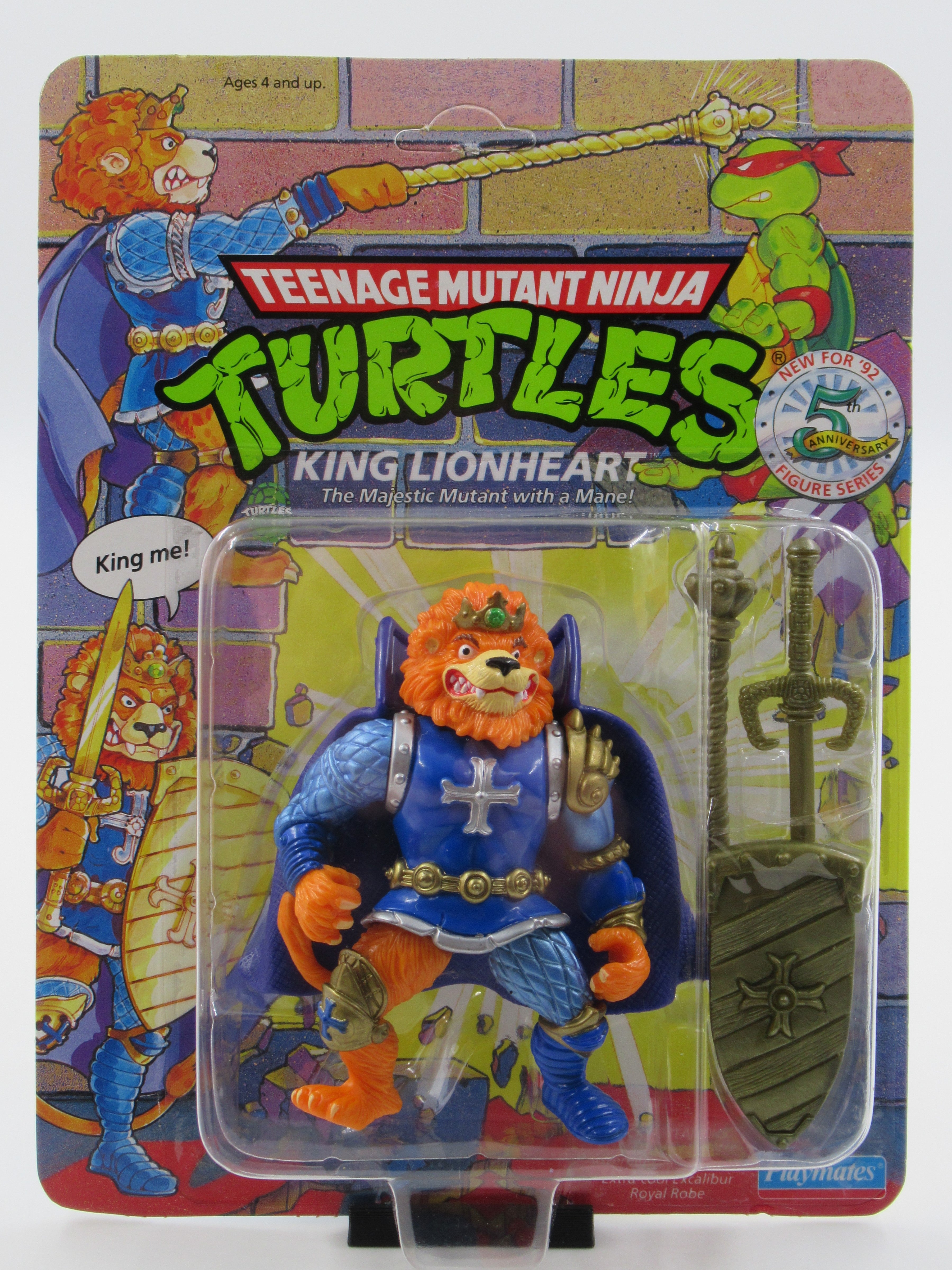 Teenage Mutant Ninja Turtles King Lionheart 4.5" Figure TMNTs - Playmates (1991)